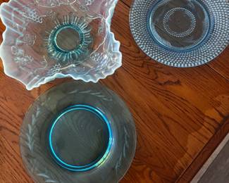 Antique blue glass