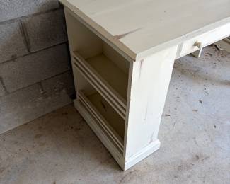 white painted desk