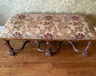 Tapestry covered bench