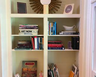 Note pair of teak framed mirrors