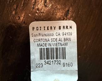 Pottery Barn table and chairs in kitchen