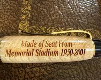 Wooden pen made from a seat of Vanderbilt Memorial Stadium