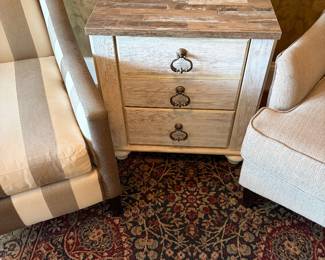 grey tone 3 drawer table/stand