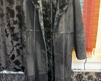 Vintage leather suede coat