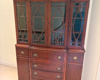 Antique breakfront secretary