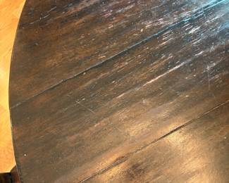 distressed wood table