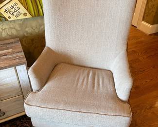 grey fabric chair