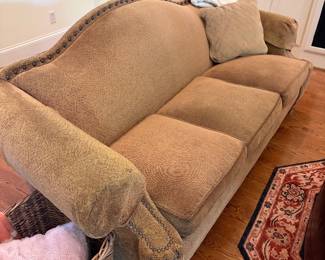 fabric sofa, nail head design