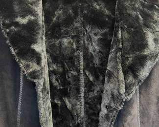 Leather sued coat