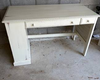 white painted desk
