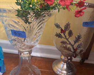 Various crystal vases