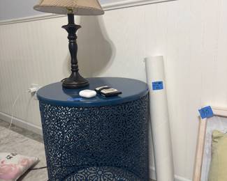 Side table + lamp