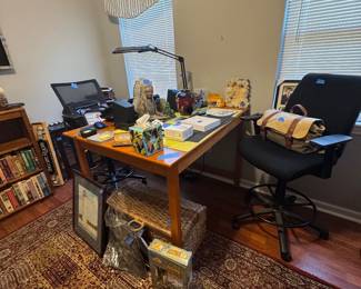 Drafting table and chairs