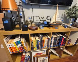 Books, tv, bookcase