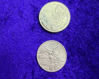 Two pure silver pieces