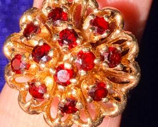 14 karat gold and garnet rain perfect for the FSU fan