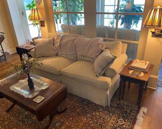 down filled custom love seat