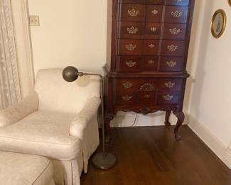 high boy - $120, chair with ottoman $200
