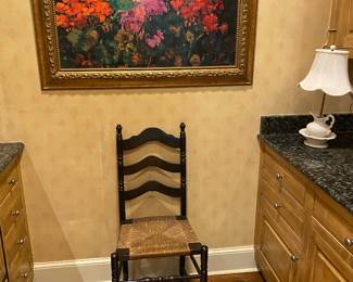painting and chair