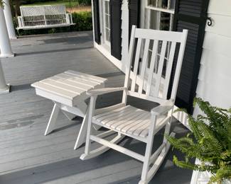 rocking chair and side table $80 (we have 2 sets)