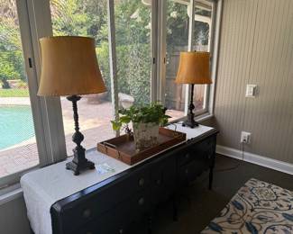 Matching Lamps with Cow Hide Shades
