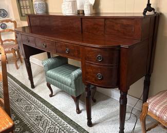 19th Century Mahogany Bow Front Sideboard