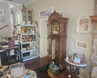 2 grandfather clocks 