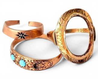 10k Gold Rings, Need Repair 2.86g Total