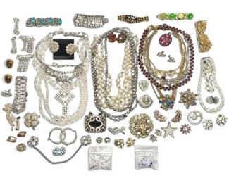 Bold Rhinestoned Costume Jewelry