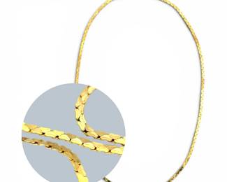 14k Gold 16 Cobra Chain Necklace 3.74g