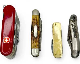 Vintage Pocket Knives Including Swiss Gear Multi Tool