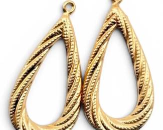14k Gold Teardrop Earring Enhancers 1g