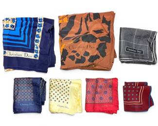 Christian Dior Silk Pocket Squares Scarves