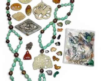 Jade, Agate, and More Stone Beads Pendants