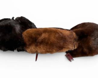Three Vintage Fur Hats