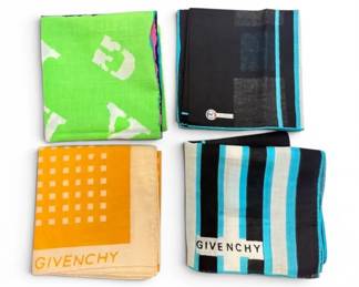 Four Givenchy Scarves, Bloch Freres Fine Linen