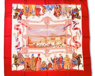 Hermes Carre Turkish March Silk Scarf w COA