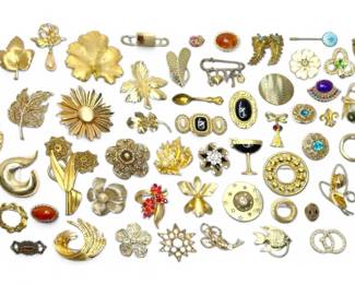 Gold Toned Brooches