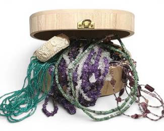 Mystery Jewelry Stone Necklaces, Glass Beads, More