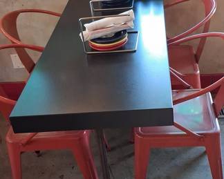 Industrial Style Metal Table and Chairs Set