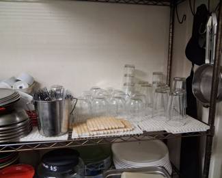 Commercial Restaurant Glassware and Utensils Lot