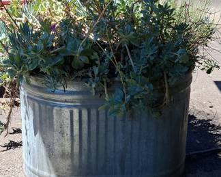 Galvanized Metal Stock Tank Planter - 50 Gallon