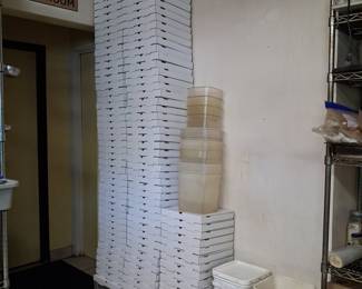 White Corrugated Pizza Boxes
