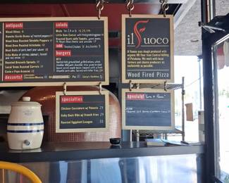 Il Fuoco Wood Fired Pizza Menu Board