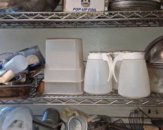 Commercial Kitchenware Lot with Shelving