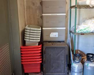 Coleman Party Stacker Coolers and Assorted Bins