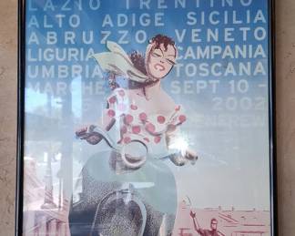 Viva Italia Poster - Vespa Woman