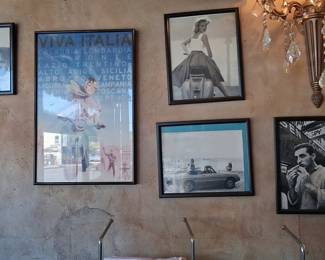 Vintage Italian Travel Poster and Mid-Century Italian Lifestyle Photographs