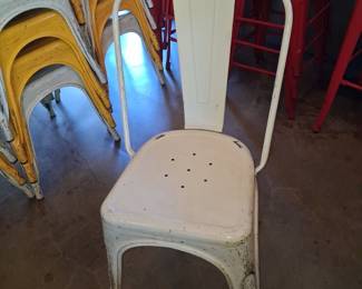 Vintage Tolix Style Metal Cafe Chair