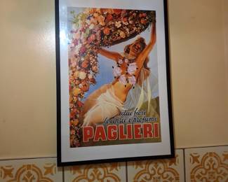 Gino Boccasile "Dai Fiori le Cirie i Profumi" Advertising Poster for Paglieri